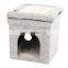 RTS Modern home furniture linen fabric footrest beautiful ottoman nice design for pet cat
