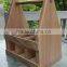 Custom logo and color wood 6 pack beer carrier, wooden beer tote