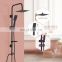 Yuyao Luxury Black Bathroom Wall Mounted Shower Column Set With Thermostatic Faucet
