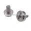 DIN653 black oxide steel flat knurled head thumb screw