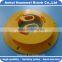 Center locator for floor scrubber brush parts