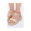 Attractive design with different colors women ankle strap wedges heel platform sandals shoes(sandalias mujer)