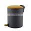 New  Model Black Dust Bin with Soft Close Stone Finishing  Gold Pedal Bin  Uper Thin Golden Cover House hold Kitchen Bin