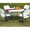 Garden set plastic round dining table with rotating centre for modern australia