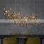 European Lighting Gold Pendant Living Room Chandelier Stainless Steel Crystal Pendant Lamp