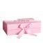 OEM/ODM Pink White Cardboard Paper Wedding Gift Box Packaging with Ribbon Magnetic Closure