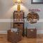 Custom natural wicker storage bins baskets foldable storage basket with wire frame Foldable Storage Basket