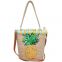 Pineapple Pattern Straw Bag with Long Handle Tote Handbag Vintage Cute WHolesale in Bulk Vietnam Manufacturer