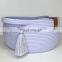 Home Decor Lavender color storage basket, round decorative basket with handles. Cotton rope basket for storage and organization