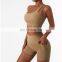 Breathable Cloud Fabric 2/3/4 Piece Sports Yoga Set Soft Women Uotdoor Fitness Wear Clothing Bra Top Match Tights Gym Suit Set