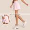 Low MOQ New Sexy Pleated Two In One With Shorts Golf Tennis Sports Wear Mini Skirt Women Workout Gym Outdoor Sportswear
