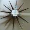 Walnut Starburst Clock wall clock