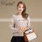 2024 Custom Women's Jumper 100% Cashmere Crew Neck Sweater Knitted with Solid Pattern for Winter Season OEM Service Available