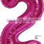 34 inch slim size promotional balloons foil number wholesale