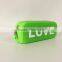 fluorescent colours silicone pencil bag/pencil shape sweet color pencil case