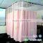 Polyester Yarn Dyed Antibacterial Hospital Ward Bed Curtain with Mesh