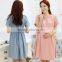 F10066A 2016 korean design loose casual short sleeve maternity dress for pregnant women
