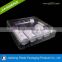 clear PET rectangular cosmetic Christmas gift-set blister plastic packaging tray with dividers with clear lid
