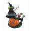Halloween Sexy Witch Figurine With Black Cat