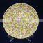 ceramics porcelain round dessert plate with full decal