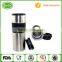 Wholesales BPA free Custom double wall vacuum auto stainless steel thermo travel mug with silicone in middle