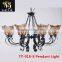 Hot Salable Led Iron Ceiling/Wall/Street Light With Flower Lampshade For Dining Room For Home With Factory