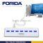 Forida New Design usb power hub 7 port aluminum case hub speed up to 5Gbps