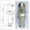 U94hf High Quality Plasma Cladding Hardfacing Tungsten Carbide Coal Cutting Tool Rotary Drill Bits Chisel Mining Coal Miner Bit