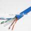 SGS CE Certified FR PVC Sheath Jacket 4PR 26AWG 0.4mm Solid Bare Copper Cat5e UTP Computer Cable