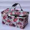 Foldable picnic basket with aluminum handle