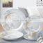 AB grade round shape white porcelain dinner set 20 pcs with decal
