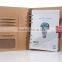 Trendy fashion design leather office supplies notebook with card slot