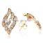 gold wings stud korean earrings