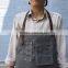 New barista Canvas Apron with 3 pockets and Neck Leather Handmade