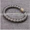 Hot Sale Nylon Mesh Pipe PU Bracelet With Pearl
