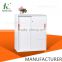 Furniture office low steel sliding door filing cabinet in white