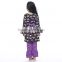 bulk Wholesale boutique girl clothing floral ruffle Long Sleeve owl Top Matching purple Pants lovely Cotton baby clothing sets