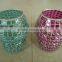 glass mosaic candle holder with Electroplating patern