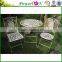Popular Antique White Metal Table Chair Folding Patio Sets