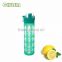 transparent glass water bottle with BPA free silicone sleeve and straw wholesale