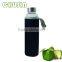 Colorful Glass Drink Bottle/cheap Sports Water Bottle With Silicone Sleeve