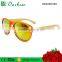 PC frame with bamboo temple new polarized bamboo sunglasses UV400 mirror coating lens