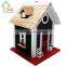 Hanging White wooden Cottage Bird house