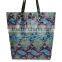 Leather Double Handle Snake Embossed Shopper Bag