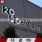 brushed stainless steel led backlit sign building signage