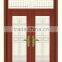 Modern House Front Door Design Double Tempered Glass Copp door