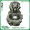 32" sandstone grey lion head outdoor waterfall fountain
