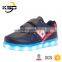 2016 The Latest Low MOQ Buckle Strap Child Shoe LED Light Up Kids Shoes