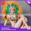 Sexy mixed color feather rhinestone brazilian carnival costume