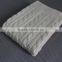 16JW636 home textile cashmere wool blend cable knit blanket